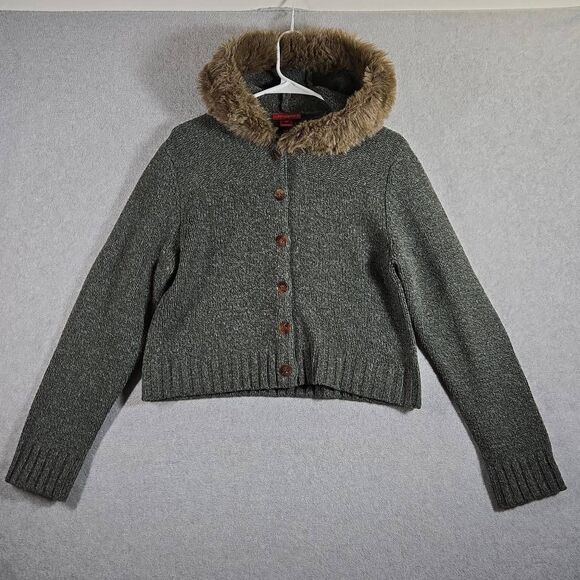 Sundance lambswool Sweater Hoodie Medium Cropped - Picture 1 of 13